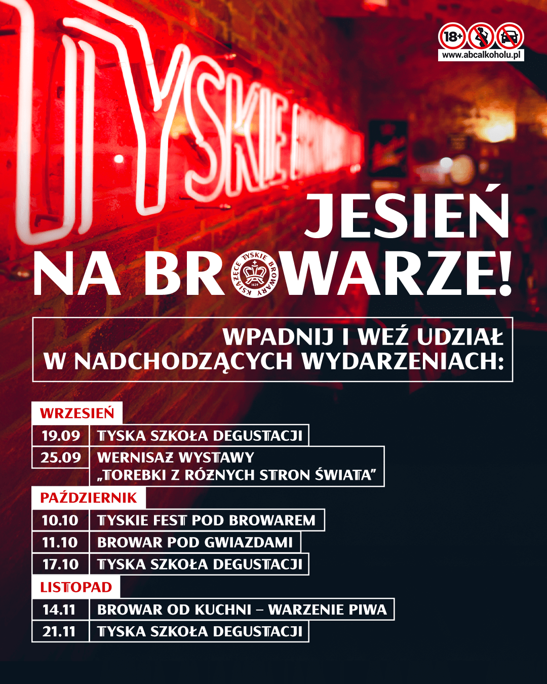 plakat jesien na browarze